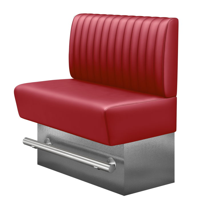 DENVER BIG | Gastro Hochbank | B:H 100 x 136 cm | Rot | Gestreift | Leder