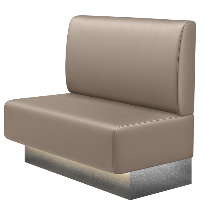 MELISSA | Gastrobank | B:H 100 x 103 cm | Taupe | Glatt | Leder | LED