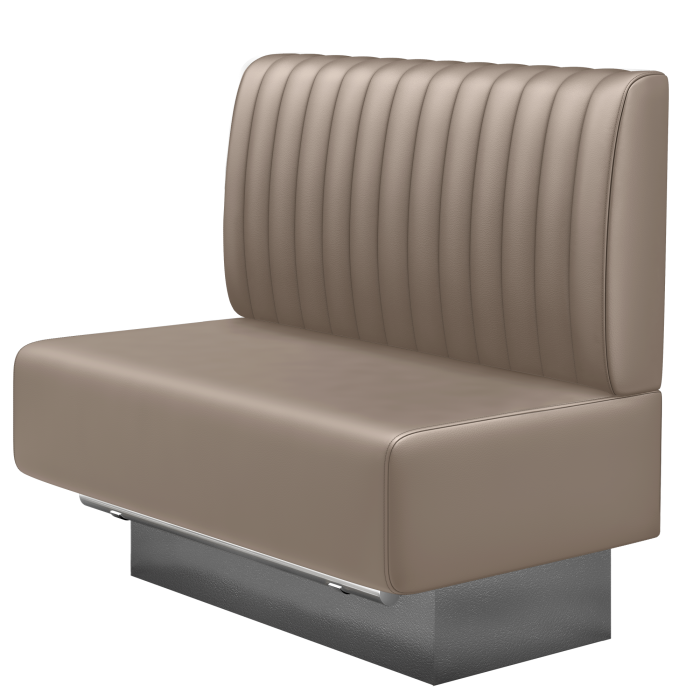 MELISSA | Gastro Hochbank | B:H 100 x 126 cm | Taupe | Gestreift | Leder