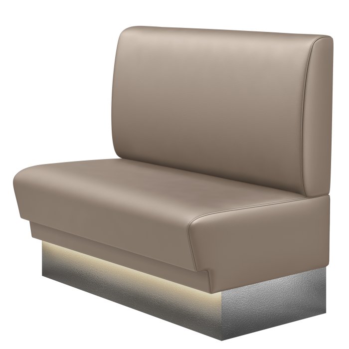 TATJANA | Gastrobank | B:H 100 x 103 cm | Taupe | Glatt | Leder | LED