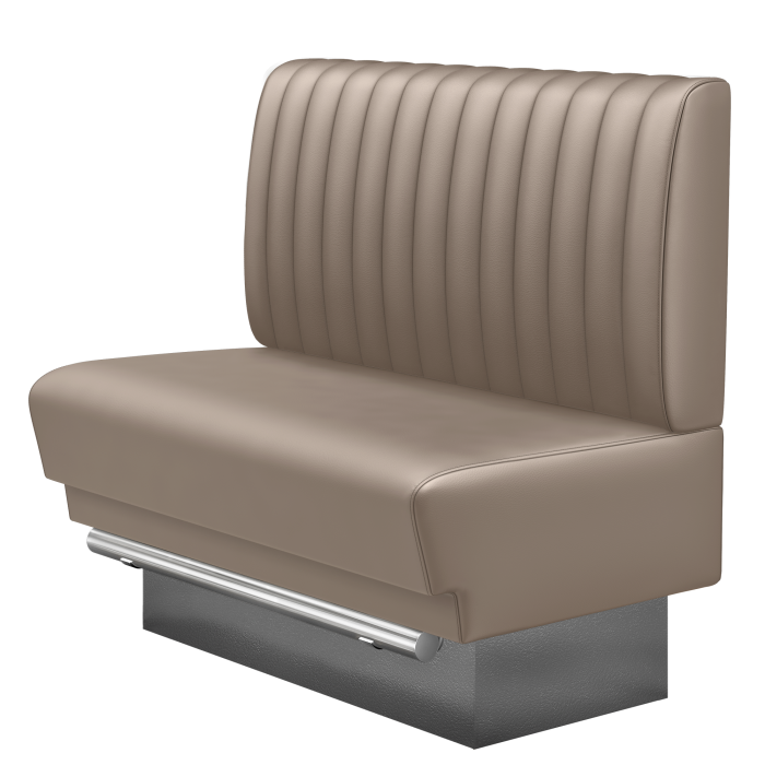 TATJANA | Gastro Hochbank | B:H 100 x 136 cm | Taupe | Gestreift | Leder