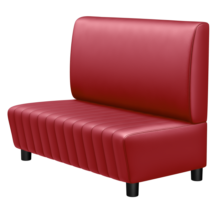 MATILDA | Gastrobank | B:H 100 x 103 cm | Rot | Glatt | Leder