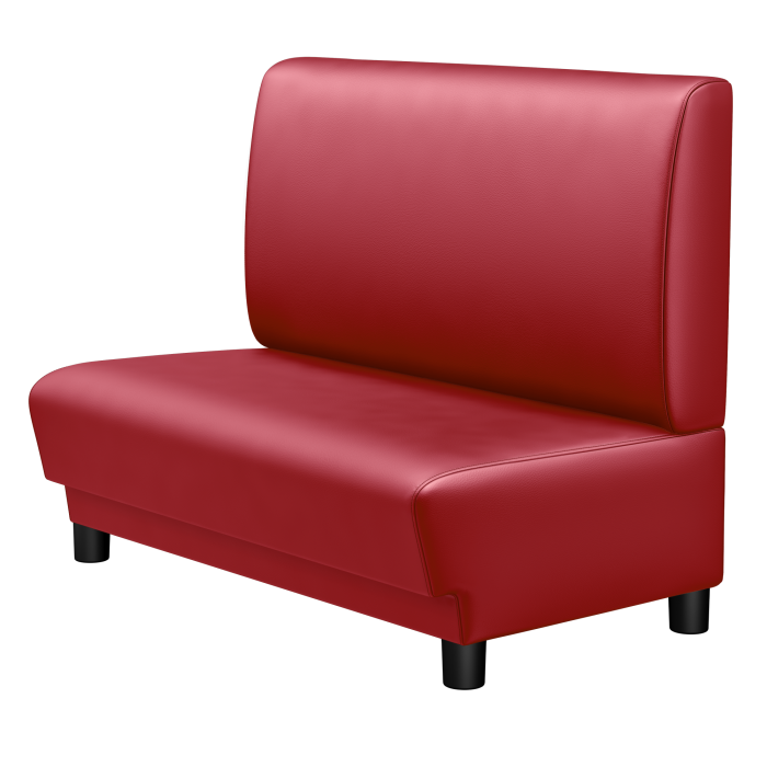 TATJANA | Gastrobank | B:H 100 x 103 cm | Rot | Glatt | Leder