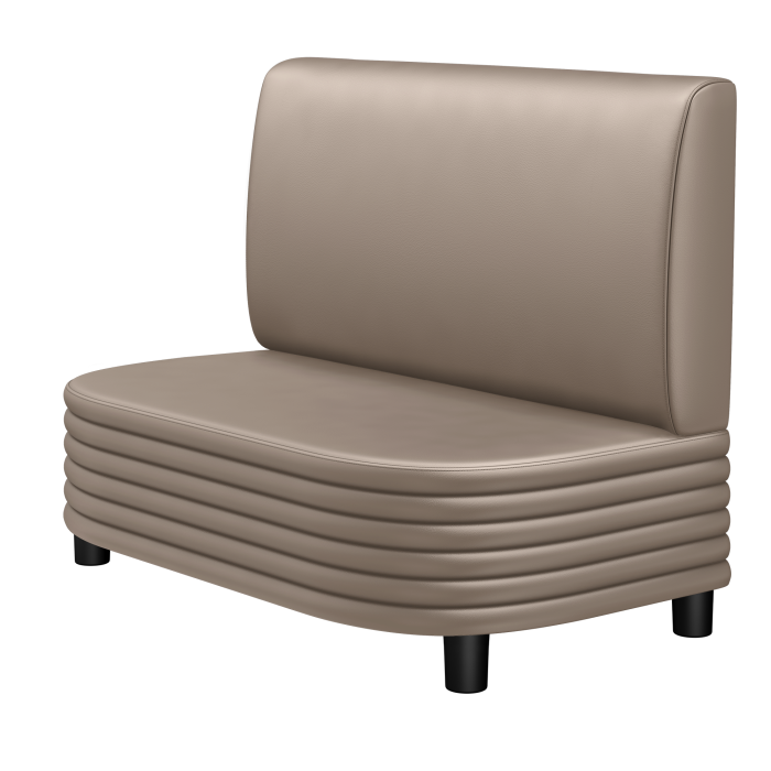 MATTHIAS | Gastrobank | B:H 100 x 103 cm | Taupe | Glatt | Leder