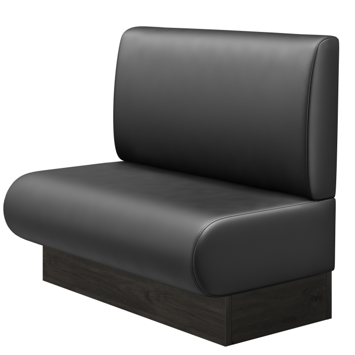 NINVA | Gastrobank | B:H 100 x 103 cm | Schwarz | Glatt | Leder