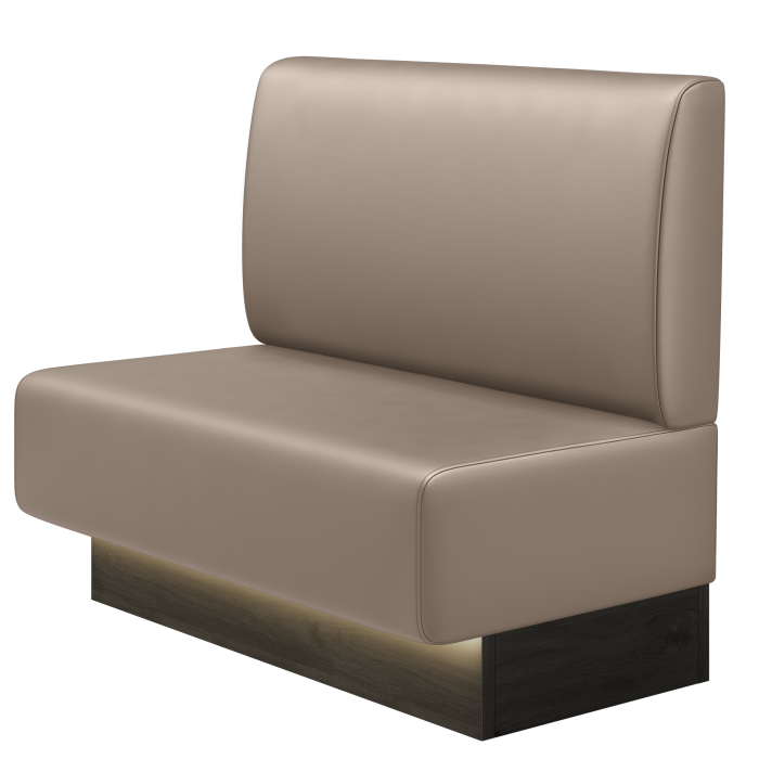 MELISSA | Gastrobank | B:H 100 x 103 cm | Taupe | Glatt | Leder | LED