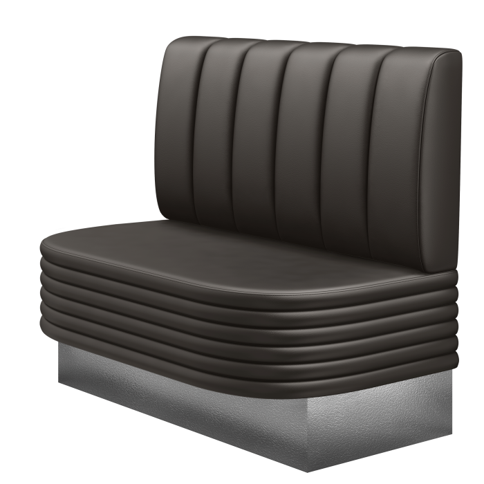 MATTHIAS | Gastrobank | B:H 100 x 103 cm | Braun | Gestreift | Leder