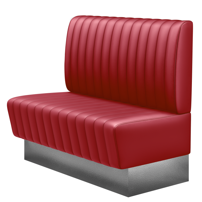 MATILDA | Gastrobank | B:H 100 x 103 cm | Rot | Gestreift | Leder