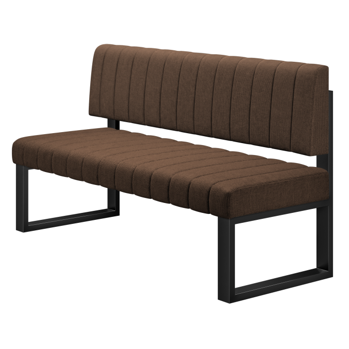 Allen | Sitzbank | B:H 60 x 72 cm | Braun | Gestreift | Stoff/Textil