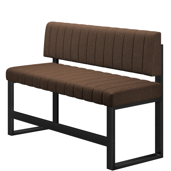 Allen | Hochbank | B:H 60 x 92 cm | Braun | Gestreift | Stoff/Textil