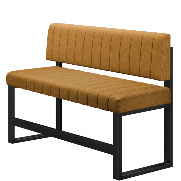 Allen | Hochbank | B:H 60 x 92 cm | Honig Braun | Gestreift | Stoff/Textil