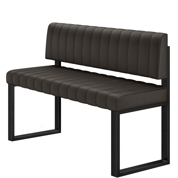 Allen | Hochbank | B:H 160 x 102 cm | Braun | Gestreift | Leder