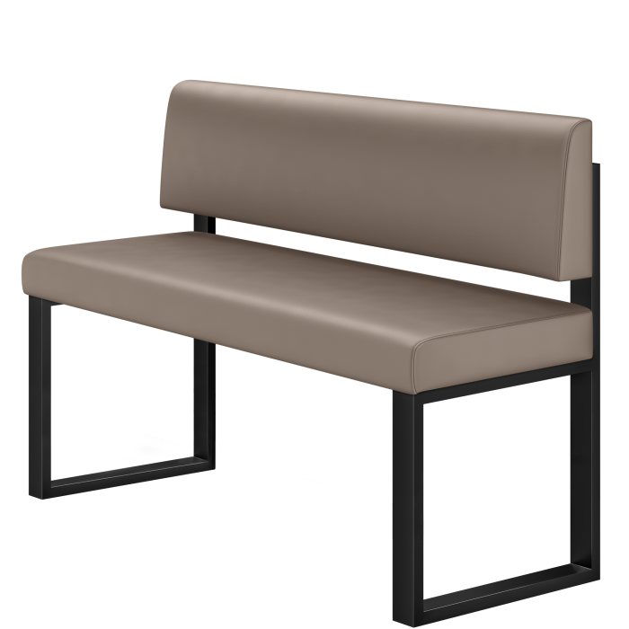 Areo | Hochbank | B:H 60 x 92 cm | Taupe | Glatt | Leder