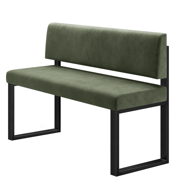 Areo | Hochbank | B:H 120 x 92 cm | Grün | Glatt | Samt