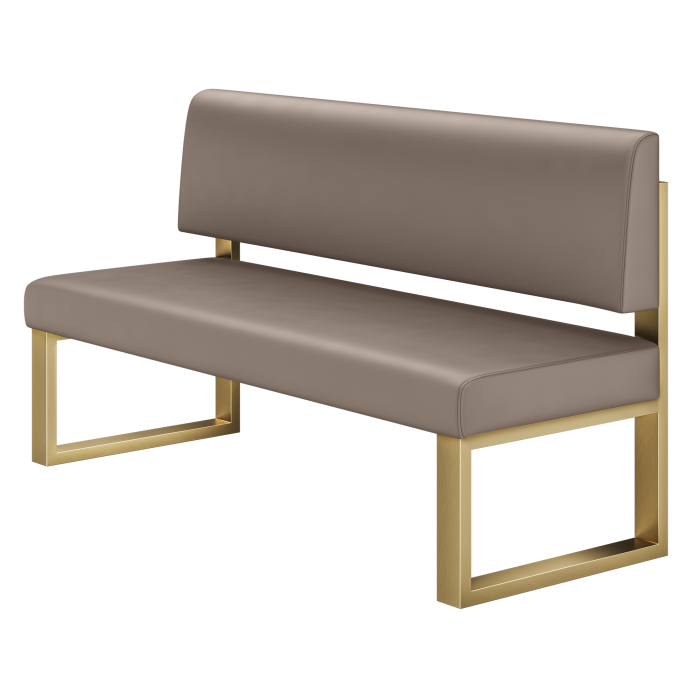 Areo | Sitzbank | B:H 60 x 72 cm | Taupe | Glatt | Leder