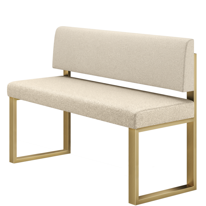 Areo | Hochbank | B:H 140 x 102 cm | Beige | Glatt | Teddystoff