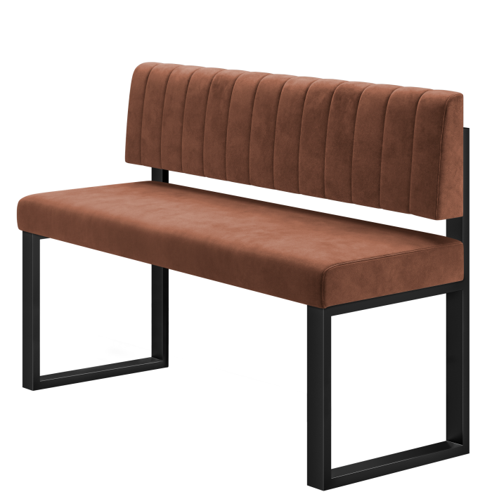 Areo | Hochbank | B:H 160 x 92 cm | Rot Bronze | Gestreift | Samt