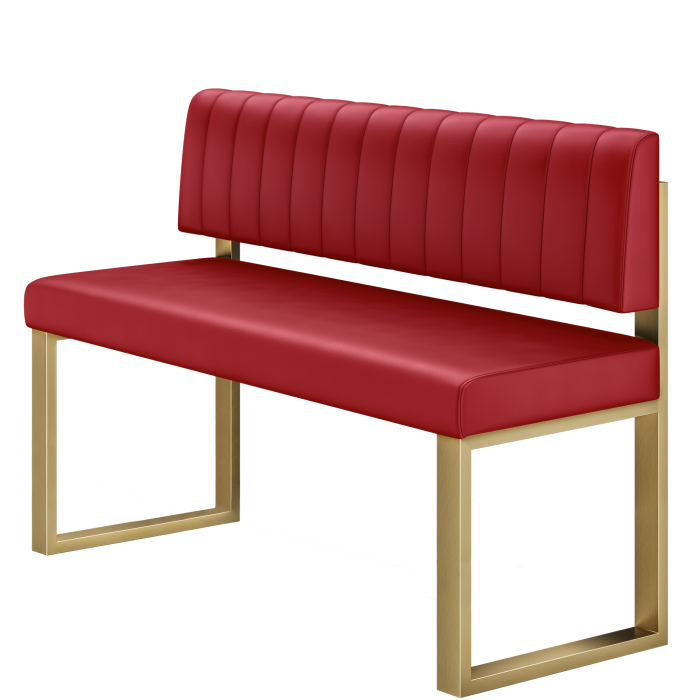 Areo | Hochbank | B:H 100 x 102 cm | Rot | Gestreift | Leder