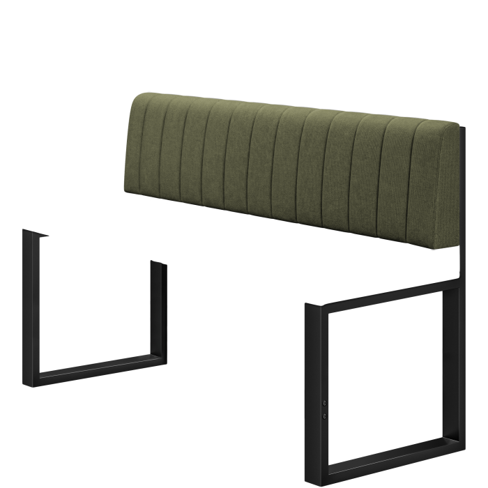 Areo | Hochbank | B:H 160 x 102 cm | Grau | Gestreift | Stoff/Textil