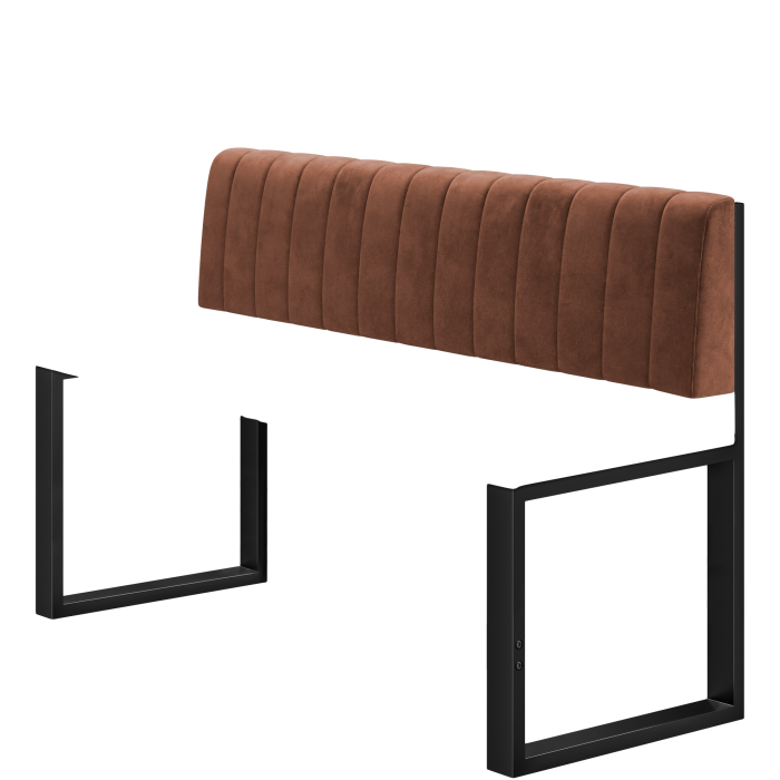 Areo | Hochbank | B:H 180 x 92 cm | Rot Bronze | Gestreift | Samt