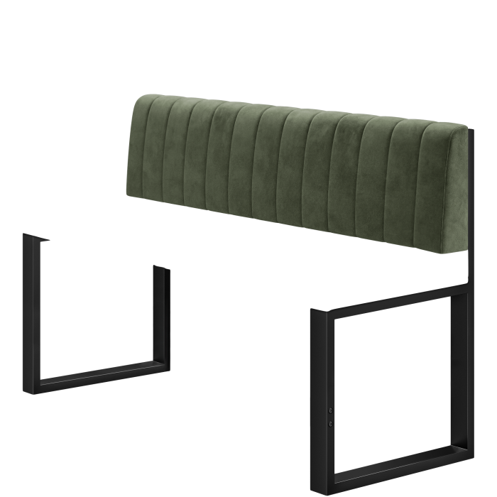 Areo | Hochbank | B:H 200 x 102 cm | Grün | Gestreift | Samt