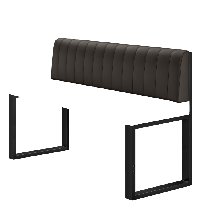 Areo | Hochbank | B:H 200 x 102 cm | Braun | Gestreift | Leder