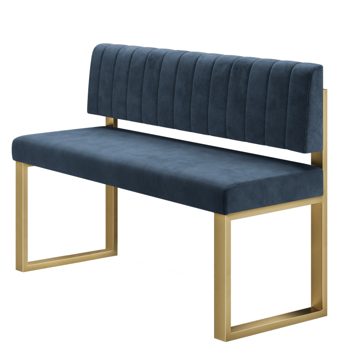 Areo | Hochbank | B:H 60 x 92 cm | Blau | Gestreift | Samt