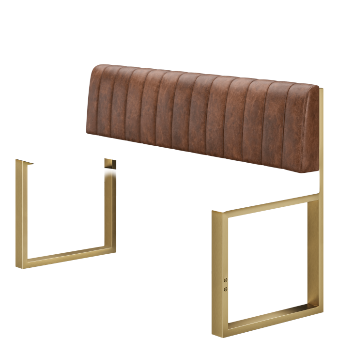 Areo | Hochbank | B:H 160 x 92 cm | Braun | Gestreift | Leder