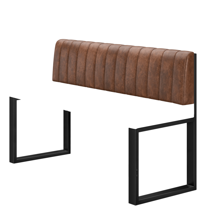 Areo | Hochbank | B:H 160 x 92 cm | Braun | Gestreift | Leder