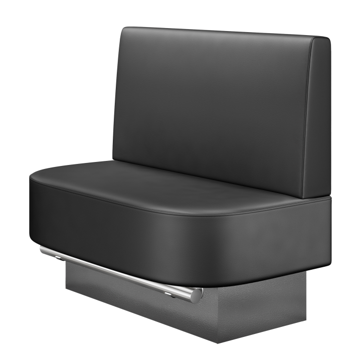 THOMAS | Gastro Hochbank | B:H 100 x 136 cm | Schwarz | Glatt | Leder