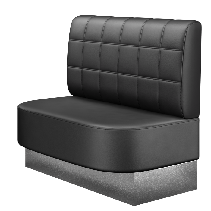 THOMAS | Gastrobank | B:H 100 x 103 cm | Schwarz | Blocks | Leder