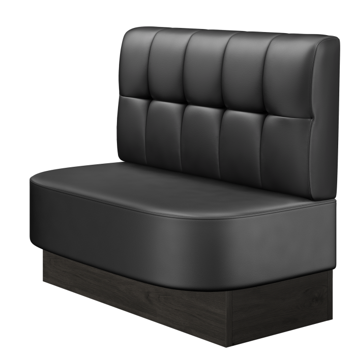 THOMAS | Gastrobank | B:H 100 x 103 cm | Schwarz | Button | Leder