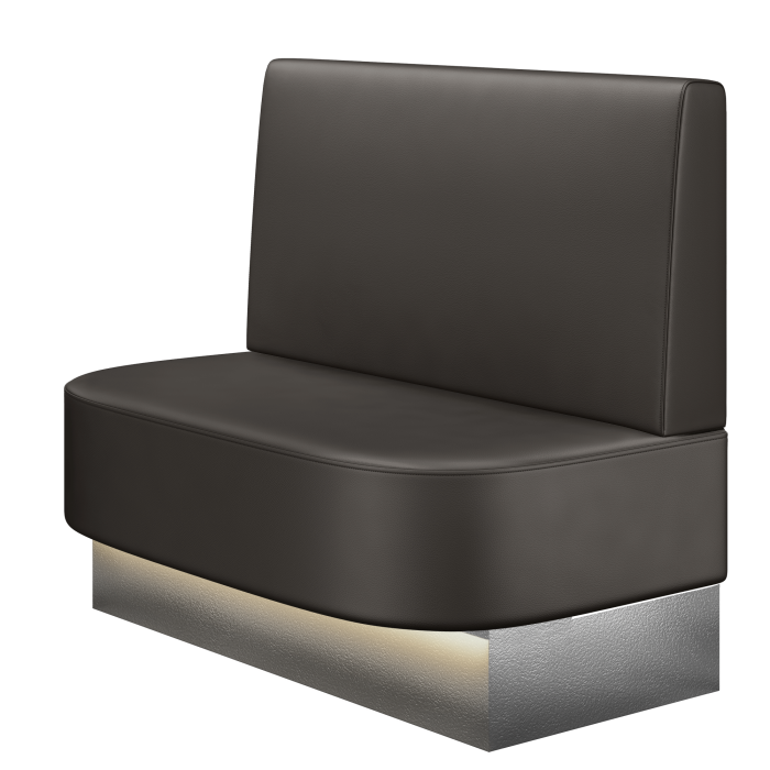 THOMAS | Gastrobank | B:H 100 x 103 cm | Braun | Glatt | Leder | LED