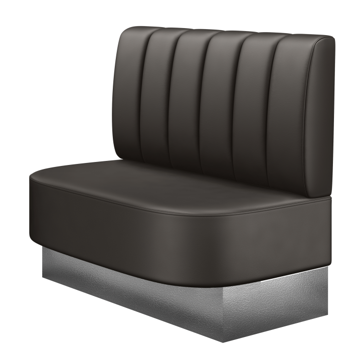 THOMAS | Gastrobank | B:H 100 x 103 cm | Braun | Gestreift | Leder
