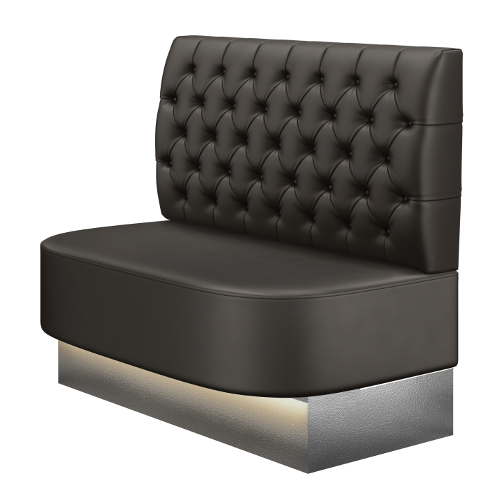 THOMAS | Gastrobank | B:H 100 x 103 cm | Braun | Chesterfield | Leder | LED