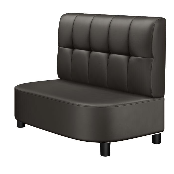 THOMAS | Gastro Lounge Bank | B:H 100 x 94 cm | Braun | Button | Leder
