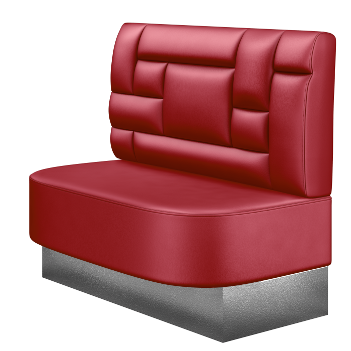 THOMAS | Gastrobank | B:H 100 x 103 cm | Rot | Tetris Design | Leder