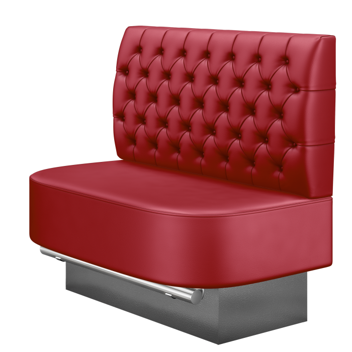 THOMAS | Gastro Hochbank | B:H 100 x 126 cm | Rot | Chesterfield | Leder