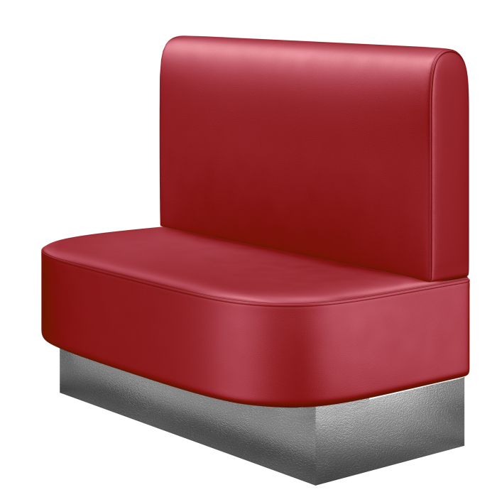 THOMAS | Gastrobank | B:H 100 x 103 cm | Rot | Glatt/ Rund | Leder