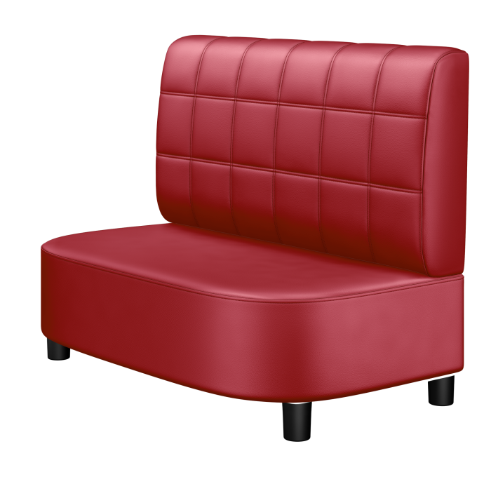THOMAS | Gastro Lounge Bank | B:H 100 x 94 cm | Rot | Blocks | Leder