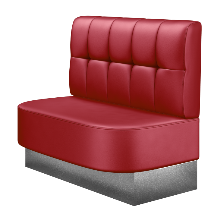 THOMAS | Gastrobank | B:H 100 x 103 cm | Rot | Button | Leder