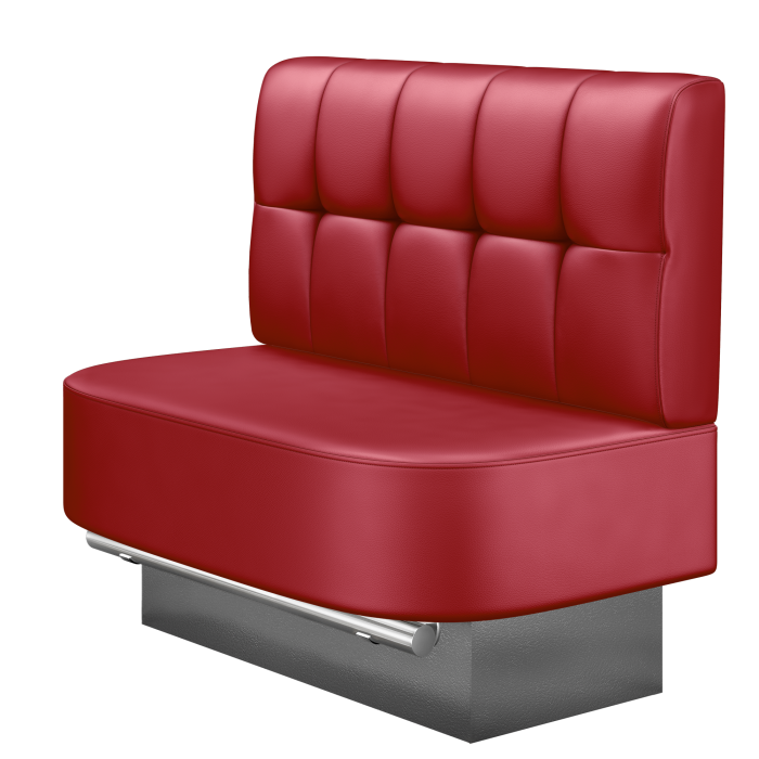 THOMAS | Gastro Hochbank | B:H 100 x 126 cm | Rot | Button | Leder