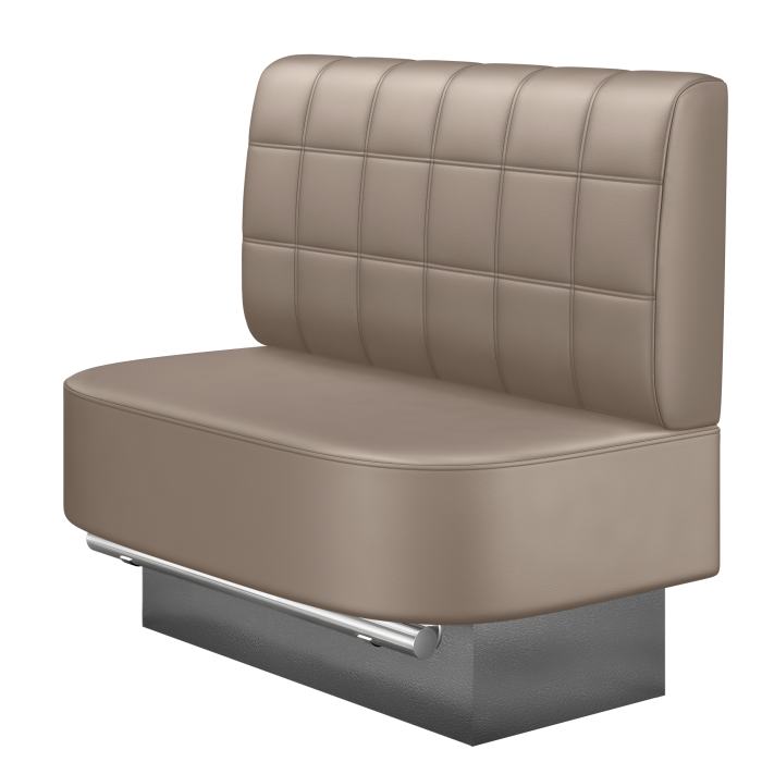 THOMAS | Gastro Hochbank | B:H 100 x 126 cm | Taupe | Blocks | Leder