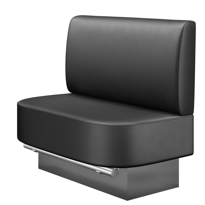 THOMAS | Gastro Hochbank | B:H 100 x 136 cm | Schwarz | Glatt | Leder