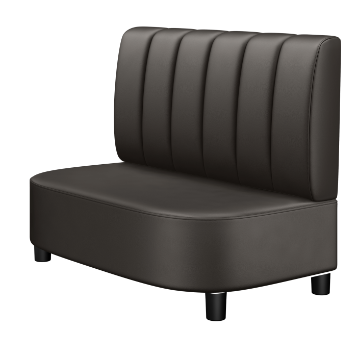 THOMAS | Gastrobank | B:H 100 x 103 cm | Braun | Gestreift | Leder