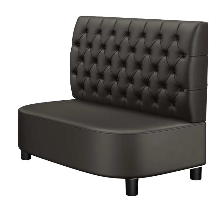 THOMAS | Gastrobank | B:H 100 x 103 cm | Braun | Chesterfield | Leder