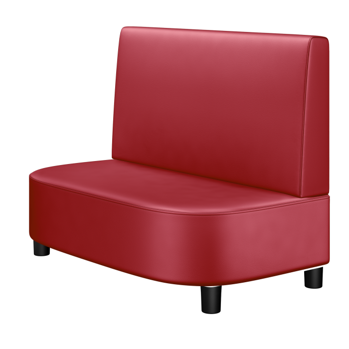 THOMAS | Gastrobank | B:H 100 x 103 cm | Rot | Glatt | Leder