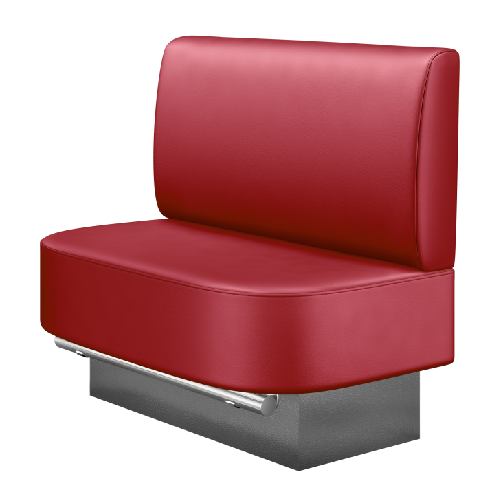 THOMAS | Gastro Hochbank | B:H 100 x 126 cm | Rot | Glatt | Leder