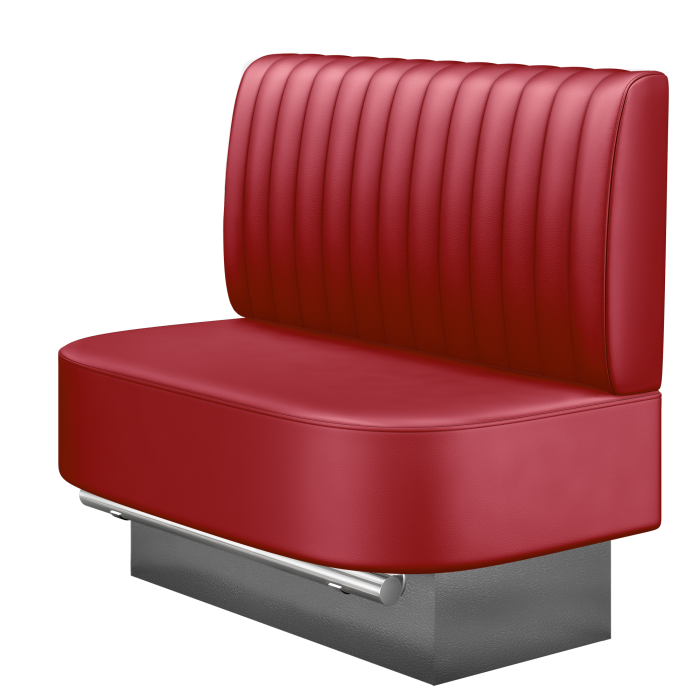 THOMAS | Gastro Hochbank | B:H 100 x 136 cm | Rot | Gestreift | Leder