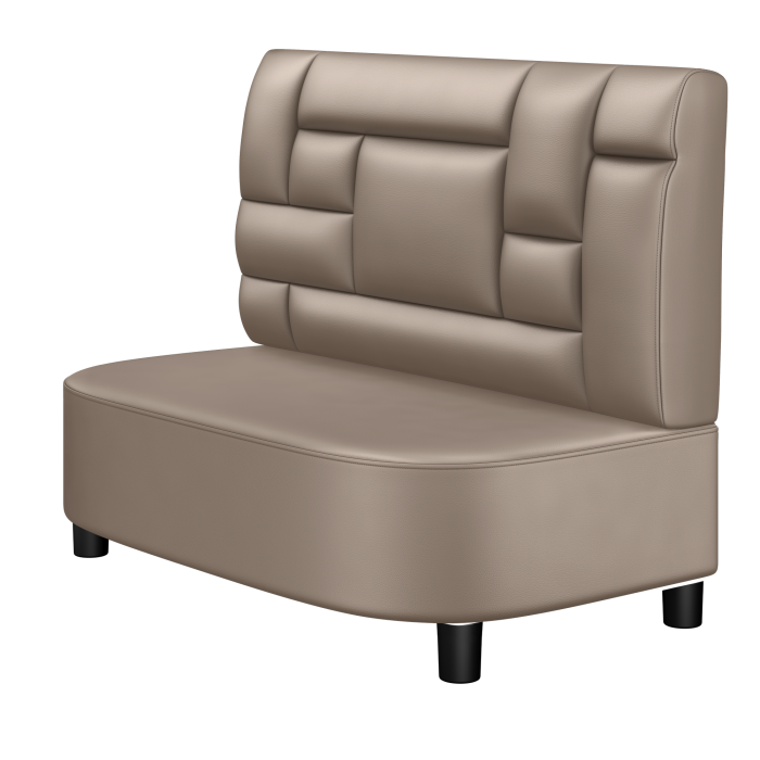 THOMAS | Gastrobank | B:H 100 x 103 cm | Taupe | Tetris Design | Leder